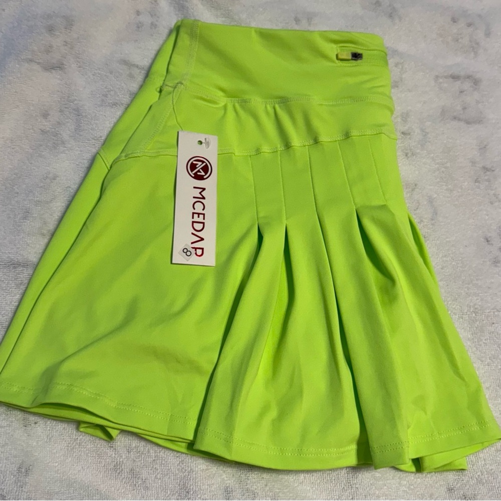 Women's Neon Green Athletic Skirt